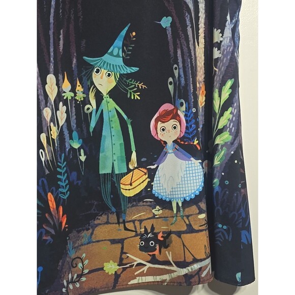 Maxi Shirt Dress 2xl Boho Follow The Yellow Brick Road Halloween - Picture 2 of 6